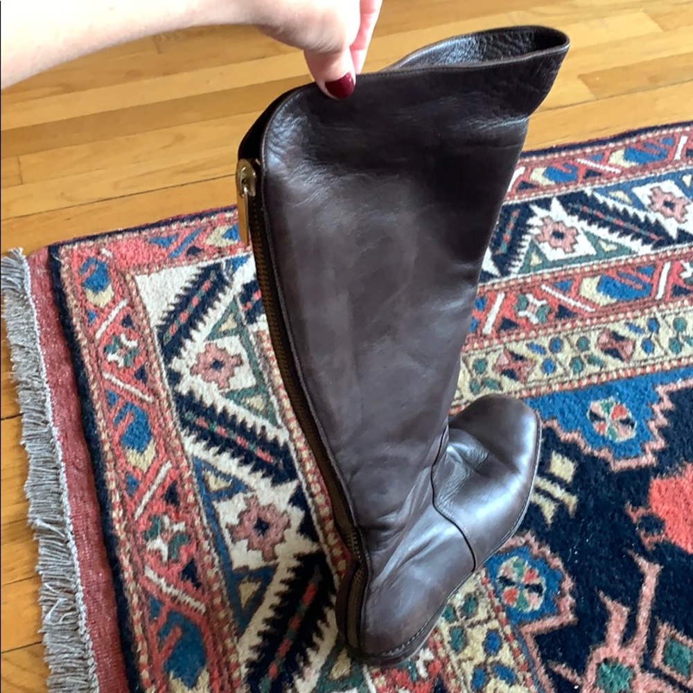 COPY - Stuart Weiztman Brown Leather Tall Boots 7.5